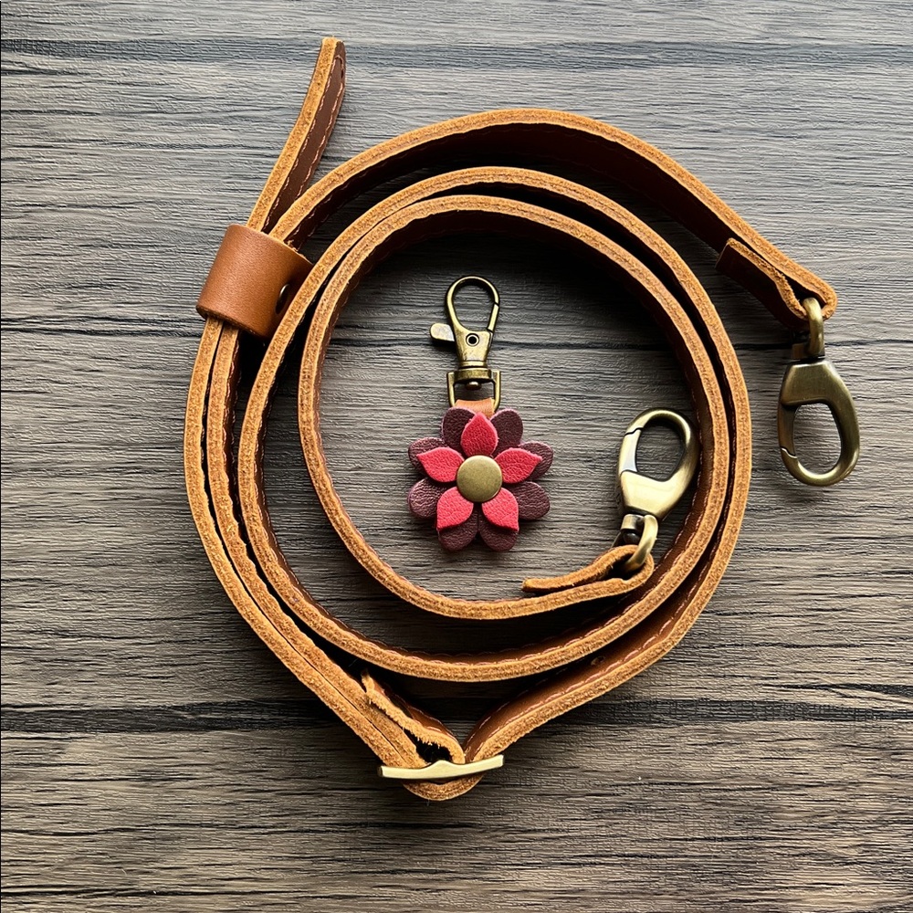 Portland Leather Goods Honey Crossbody Strap with Charm! - Picture 2 of 10